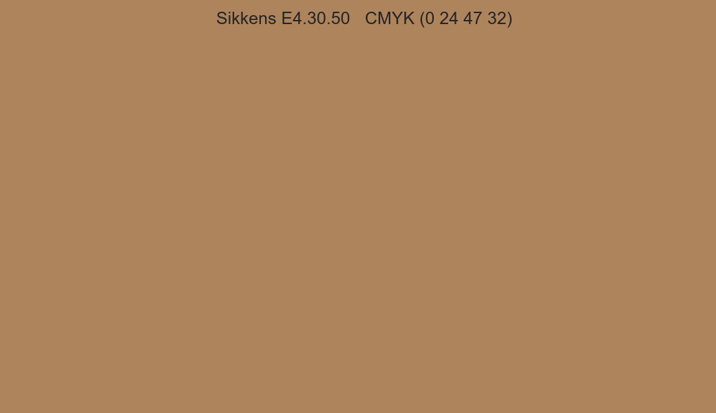 Color Sikkens E4.30.50 to CMYK (0 24 47 32) converter Color Sikkens E4.30.50 to CMYK (0 24 47 32) converter