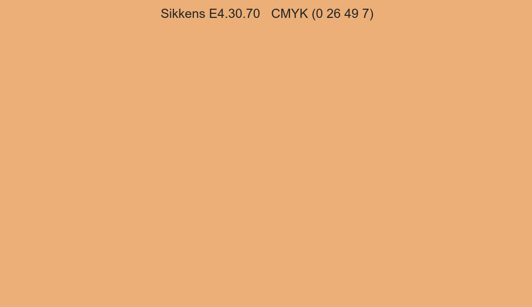 Color Sikkens E4.30.70 to CMYK (0 26 49 7) converter Color Sikkens E4.30.70 to CMYK (0 26 49 7) converter