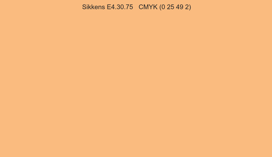 Color Sikkens E4.30.75 to CMYK (0 25 49 2) converter Color Sikkens E4.30.75 to CMYK (0 25 49 2) converter