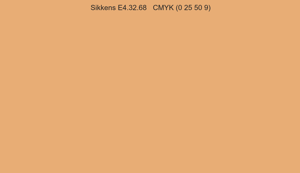 Color Sikkens E4.32.68 to CMYK (0 25 50 9) converter Color Sikkens E4.32.68 to CMYK (0 25 50 9) converter