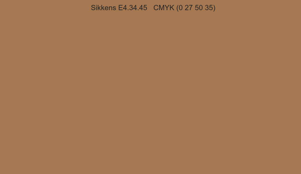 Color Sikkens E4.34.45 to CMYK (0 27 50 35) converter Color Sikkens E4.34.45 to CMYK (0 27 50 35) converter