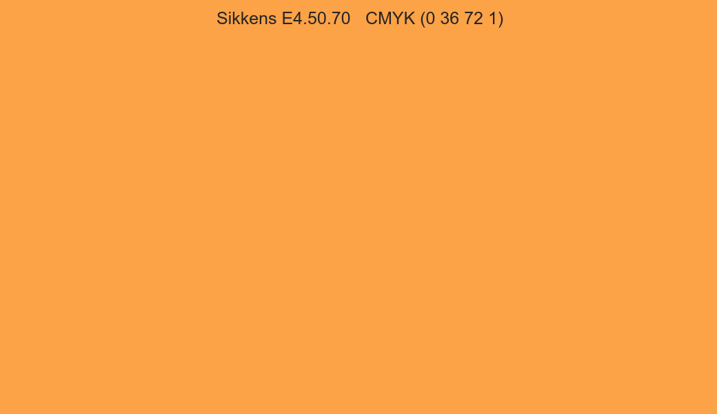 Color Sikkens E4.50.70 to CMYK (0 36 72 1) converter Color Sikkens E4.50.70 to CMYK (0 36 72 1) converter