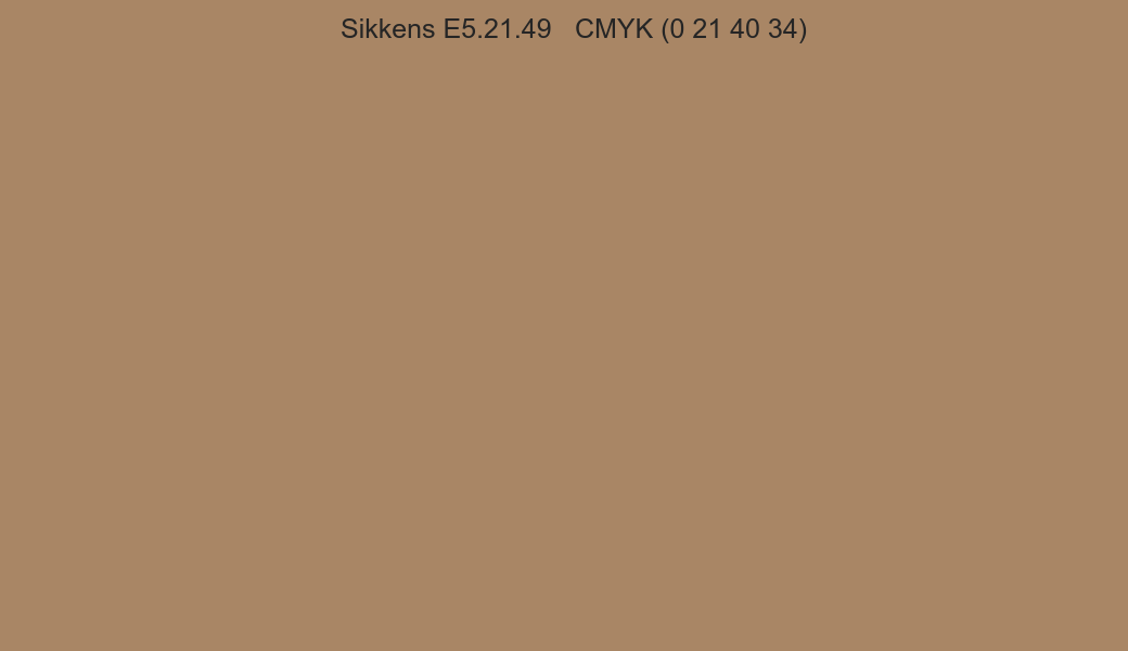 Color Sikkens E5.21.49 to CMYK (0 21 40 34) converter Color Sikkens E5.21.49 to CMYK (0 21 40 34) converter
