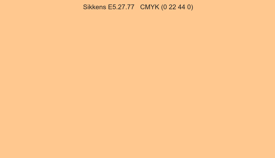 Color Sikkens E5.27.77 to CMYK (0 22 44 0) converter Color Sikkens E5.27.77 to CMYK (0 22 44 0) converter