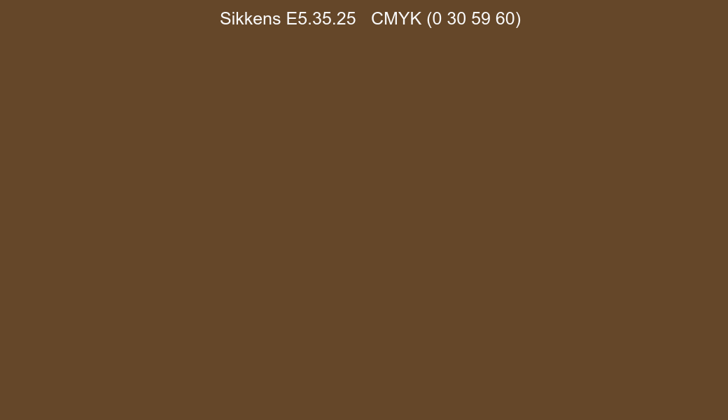 Color Sikkens E5.35.25 to CMYK (0 30 59 60) converter Color Sikkens E5.35.25 to CMYK (0 30 59 60) converter
