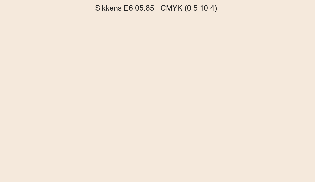 Color Sikkens E6.05.85 to CMYK (0 5 10 4) converter Color Sikkens E6.05.85 to CMYK (0 5 10 4) converter