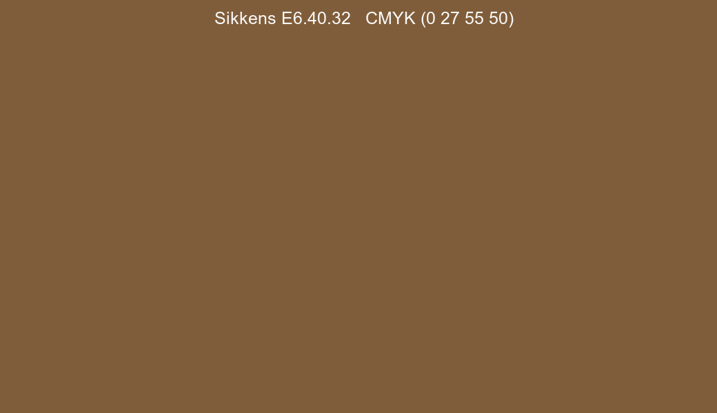 Color Sikkens E6.40.32 to CMYK (0 27 55 50) converter Color Sikkens E6.40.32 to CMYK (0 27 55 50) converter