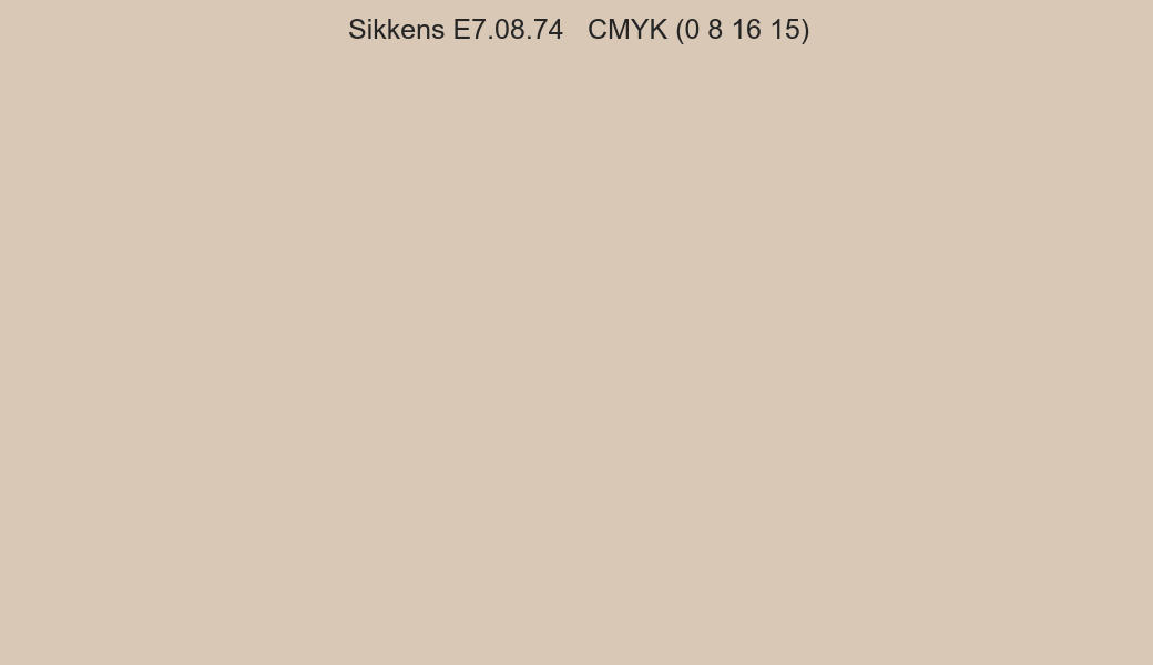Color Sikkens E7.08.74 to CMYK (0 8 16 15) converter Color Sikkens E7.08.74 to CMYK (0 8 16 15) converter