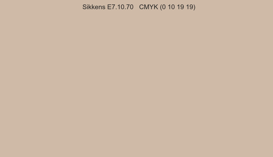 Color Sikkens E7.10.70 to CMYK (0 10 19 19) converter Color Sikkens E7.10.70 to CMYK (0 10 19 19) converter