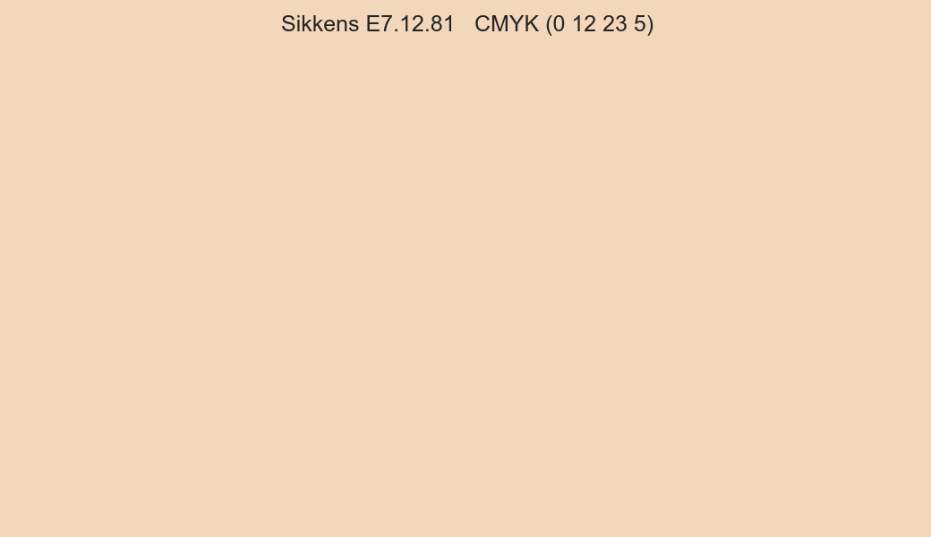 Color Sikkens E7.12.81 to CMYK (0 12 23 5) converter Color Sikkens E7.12.81 to CMYK (0 12 23 5) converter