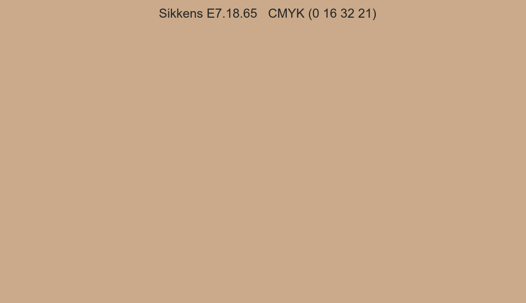 Color Sikkens E7.18.65 to CMYK (0 16 32 21) converter Color Sikkens E7.18.65 to CMYK (0 16 32 21) converter