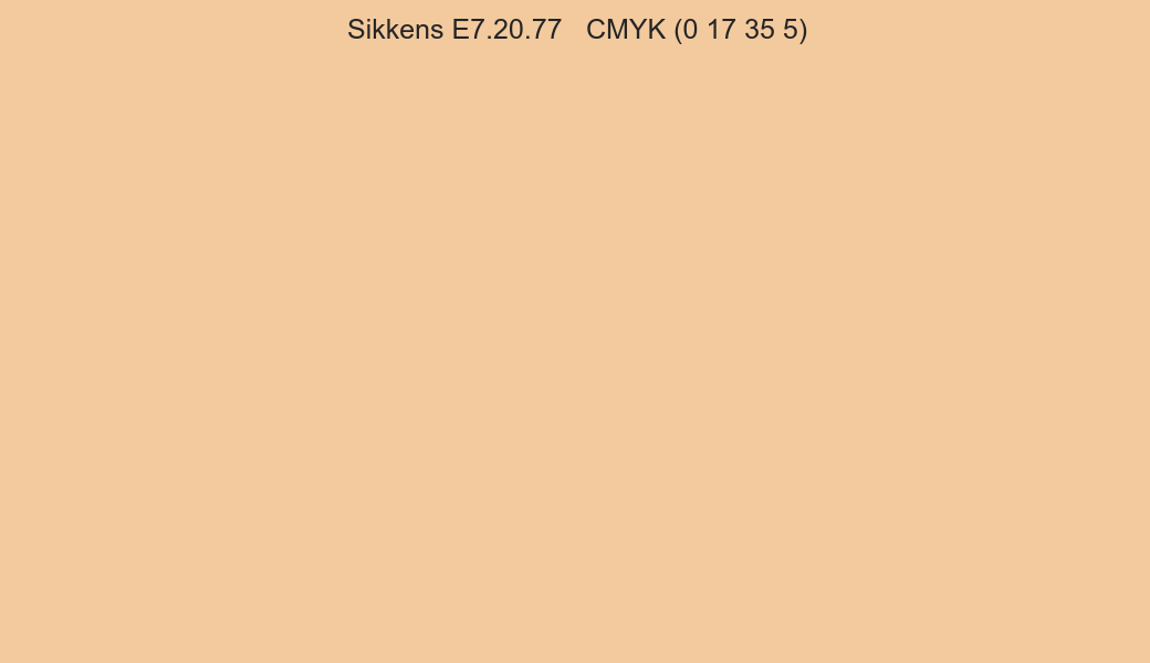 Color Sikkens E7.20.77 to CMYK (0 17 35 5) converter Color Sikkens E7.20.77 to CMYK (0 17 35 5) converter