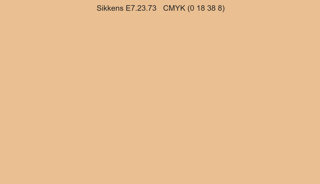 Color Sikkens E7.23.73 to CMYK (0 18 38 8) converter Color Sikkens E7.23.73 to CMYK (0 18 38 8) converter