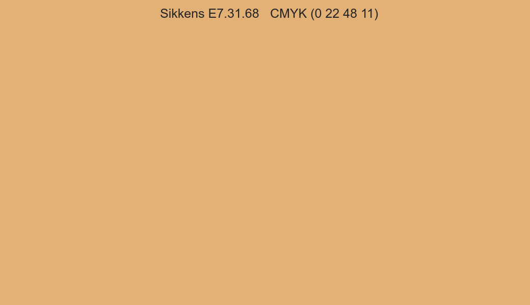 Color Sikkens E7.31.68 to CMYK (0 22 48 11) converter Color Sikkens E7.31.68 to CMYK (0 22 48 11) converter