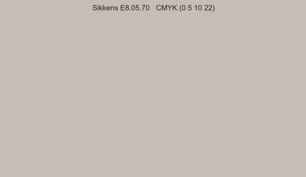 Color Sikkens E8.05.70 to CMYK (0 5 10 22) converter Color Sikkens E8.05.70 to CMYK (0 5 10 22) converter