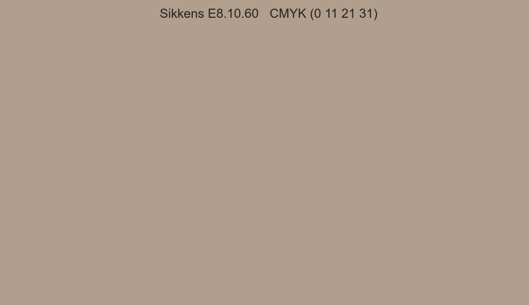 Color Sikkens E8.10.60 to CMYK (0 11 21 31) converter Color Sikkens E8.10.60 to CMYK (0 11 21 31) converter