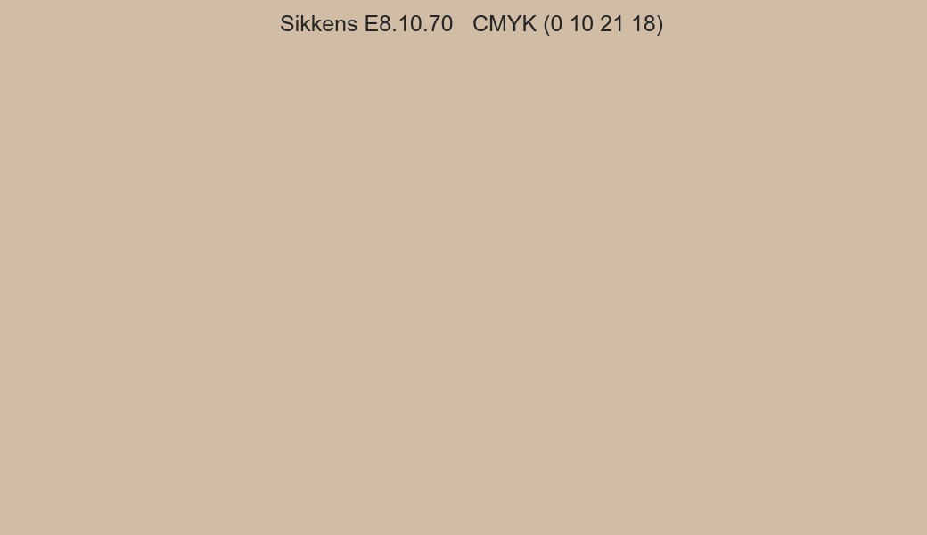 Color Sikkens E8.10.70 to CMYK (0 10 21 18) converter Color Sikkens E8.10.70 to CMYK (0 10 21 18) converter