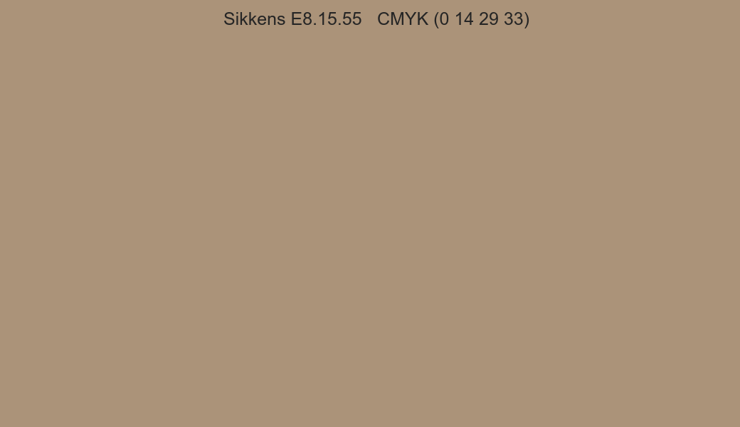 Color Sikkens E8.15.55 to CMYK (0 14 29 33) converter Color Sikkens E8.15.55 to CMYK (0 14 29 33) converter