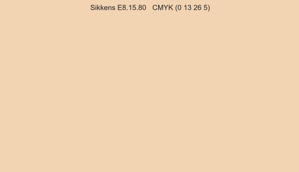Color Sikkens E8.15.80 to CMYK (0 13 26 5) converter Color Sikkens E8.15.80 to CMYK (0 13 26 5) converter