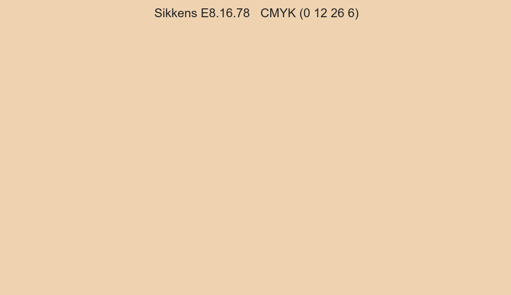 Color Sikkens E8.16.78 to CMYK (0 12 26 6) converter Color Sikkens E8.16.78 to CMYK (0 12 26 6) converter