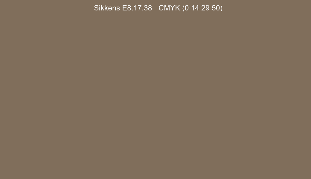 Color Sikkens E8.17.38 to CMYK (0 14 29 50) converter Color Sikkens E8.17.38 to CMYK (0 14 29 50) converter