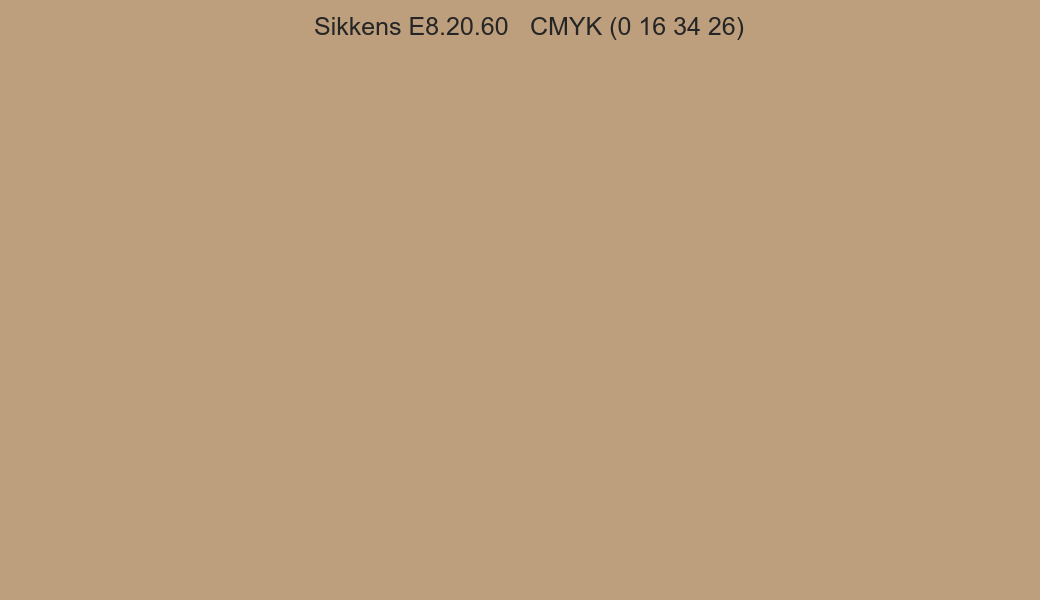 Color Sikkens E8.20.60 to CMYK (0 16 34 26) converter Color Sikkens E8.20.60 to CMYK (0 16 34 26) converter