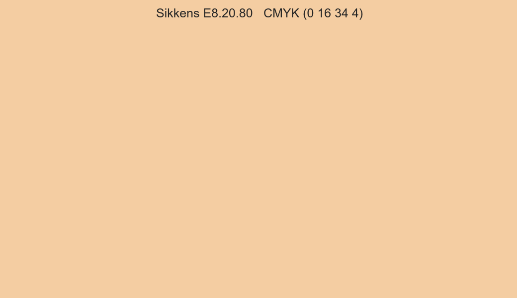 Color Sikkens E8.20.80 to CMYK (0 16 34 4) converter Color Sikkens E8.20.80 to CMYK (0 16 34 4) converter