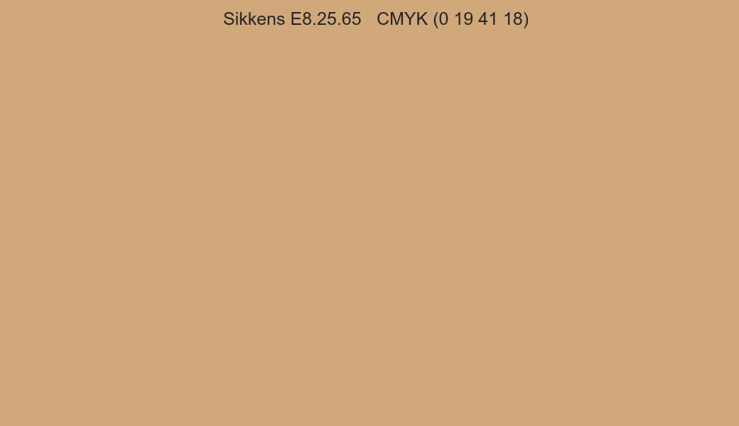 Color Sikkens E8.25.65 to CMYK (0 19 41 18) converter Color Sikkens E8.25.65 to CMYK (0 19 41 18) converter