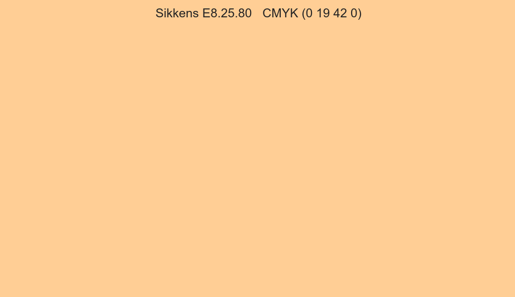 Color Sikkens E8.25.80 to CMYK (0 19 42 0) converter Color Sikkens E8.25.80 to CMYK (0 19 42 0) converter