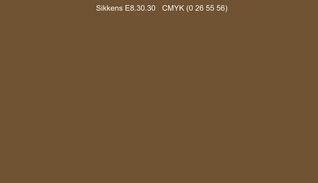 Color Sikkens E8.30.30 to CMYK (0 26 55 56) converter Color Sikkens E8.30.30 to CMYK (0 26 55 56) converter