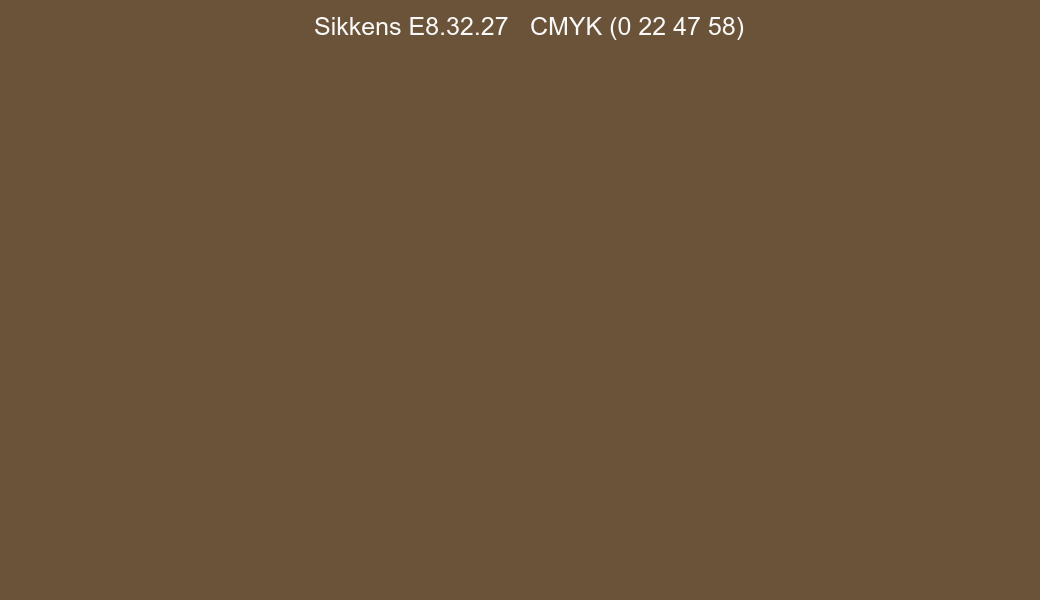 Color Sikkens E8.32.27 to CMYK (0 22 47 58) converter Color Sikkens E8.32.27 to CMYK (0 22 47 58) converter