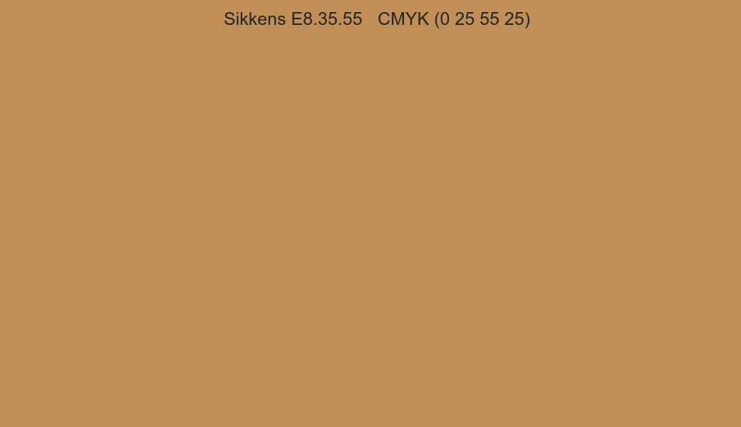 Color Sikkens E8.35.55 to CMYK (0 25 55 25) converter Color Sikkens E8.35.55 to CMYK (0 25 55 25) converter