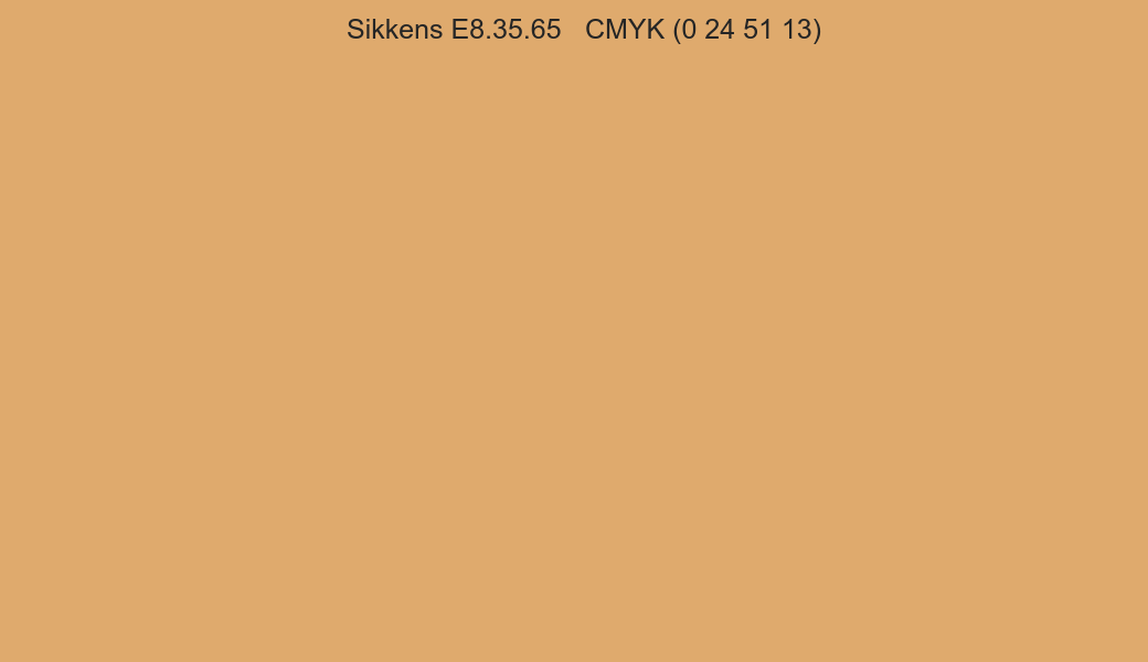 Color Sikkens E8.35.65 to CMYK (0 24 51 13) converter Color Sikkens E8.35.65 to CMYK (0 24 51 13) converter