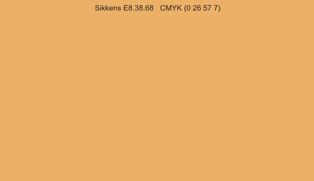 Color Sikkens E8.38.68 to CMYK (0 26 57 7) converter Color Sikkens E8.38.68 to CMYK (0 26 57 7) converter