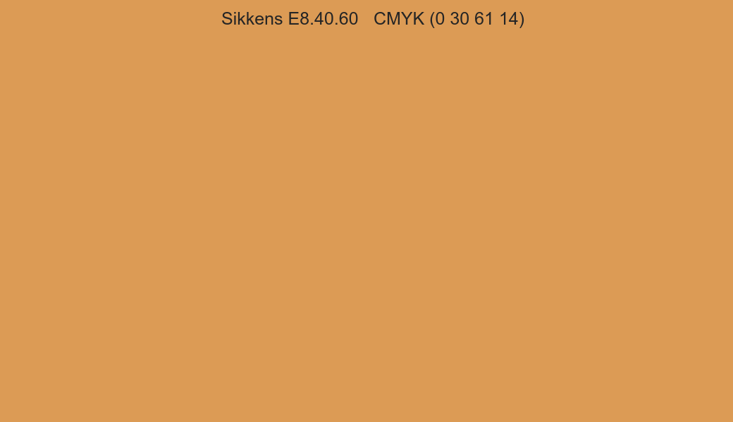 Color Sikkens E8.40.60 to CMYK (0 30 61 14) converter Color Sikkens E8.40.60 to CMYK (0 30 61 14) converter