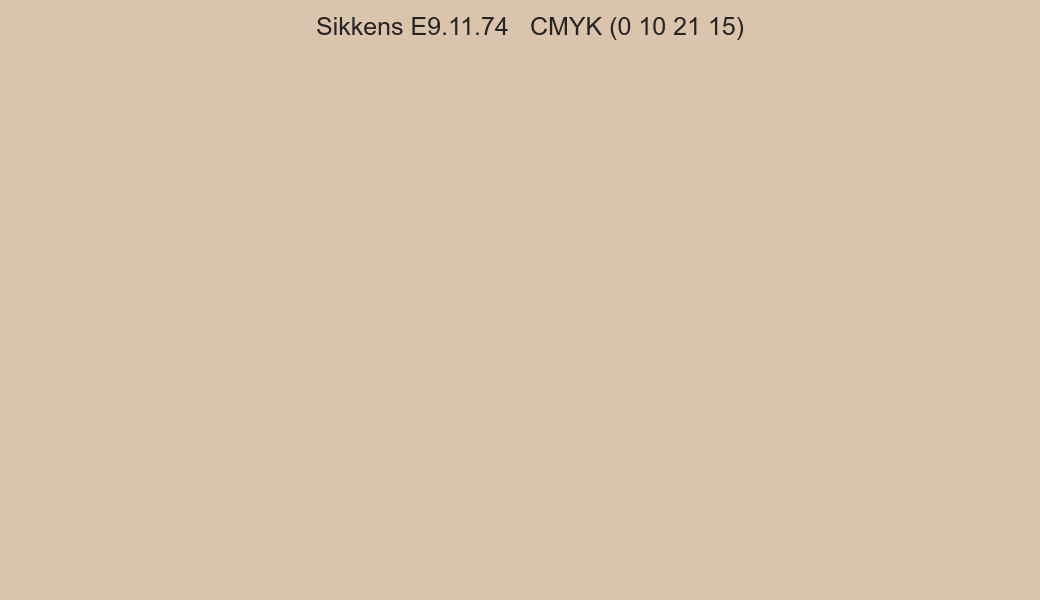 Color Sikkens E9.11.74 to CMYK (0 10 21 15) converter Color Sikkens E9.11.74 to CMYK (0 10 21 15) converter