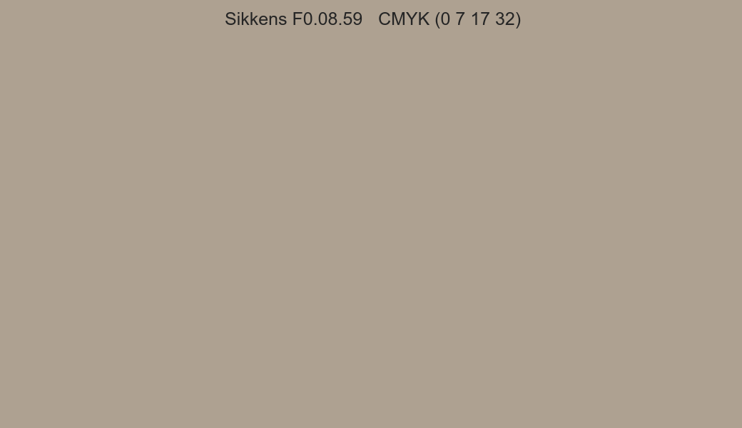 Color Sikkens F0.08.59 to CMYK (0 7 17 32) converter Color Sikkens F0.08.59 to CMYK (0 7 17 32) converter