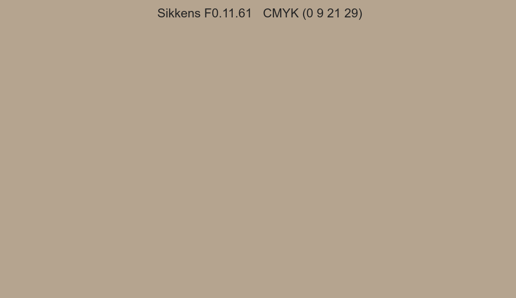 Color Sikkens F0.11.61 to CMYK (0 9 21 29) converter Color Sikkens F0.11.61 to CMYK (0 9 21 29) converter