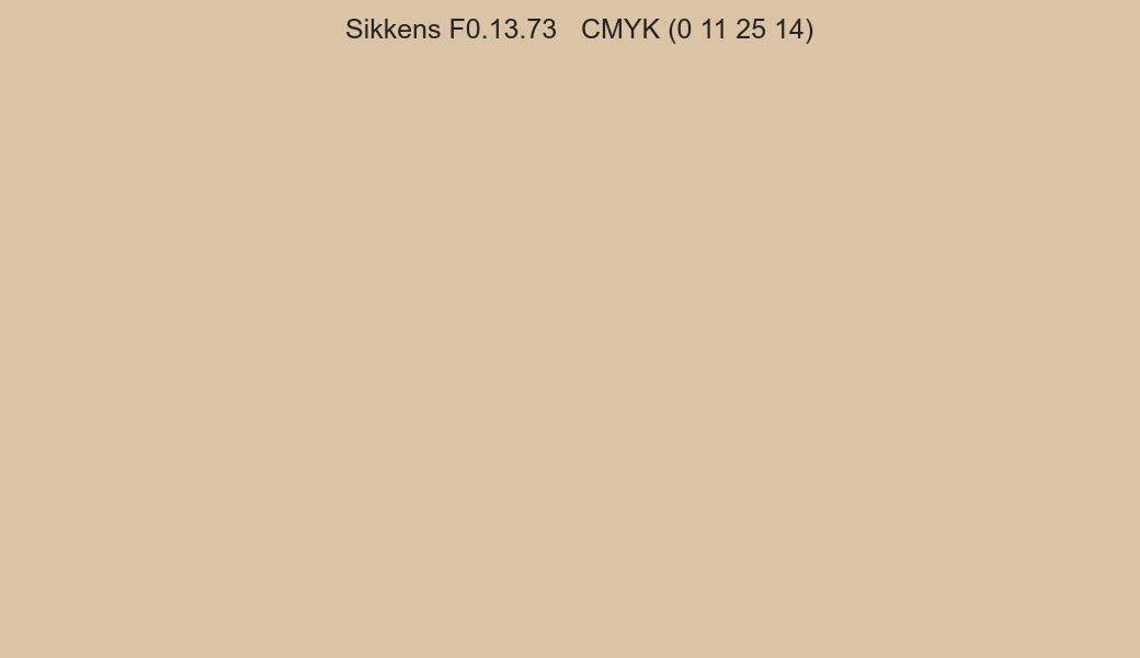 Color Sikkens F0.13.73 to CMYK (0 11 25 14) converter Color Sikkens F0.13.73 to CMYK (0 11 25 14) converter