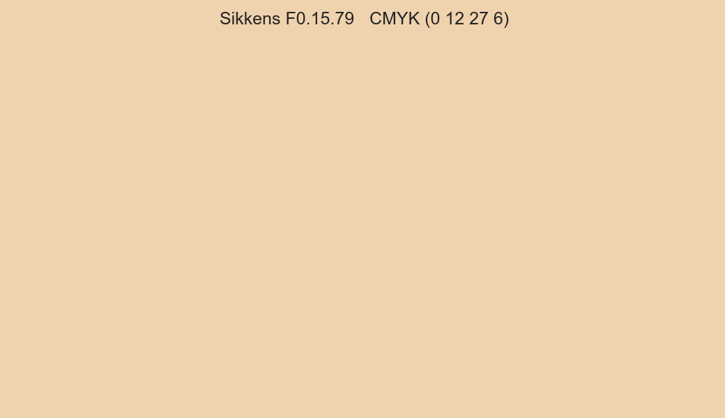 Color Sikkens F0.15.79 to CMYK (0 12 27 6) converter Color Sikkens F0.15.79 to CMYK (0 12 27 6) converter