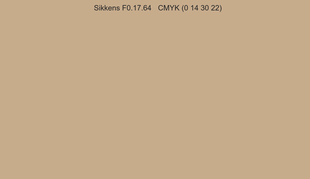 Color Sikkens F0.17.64 to CMYK (0 14 30 22) converter Color Sikkens F0.17.64 to CMYK (0 14 30 22) converter