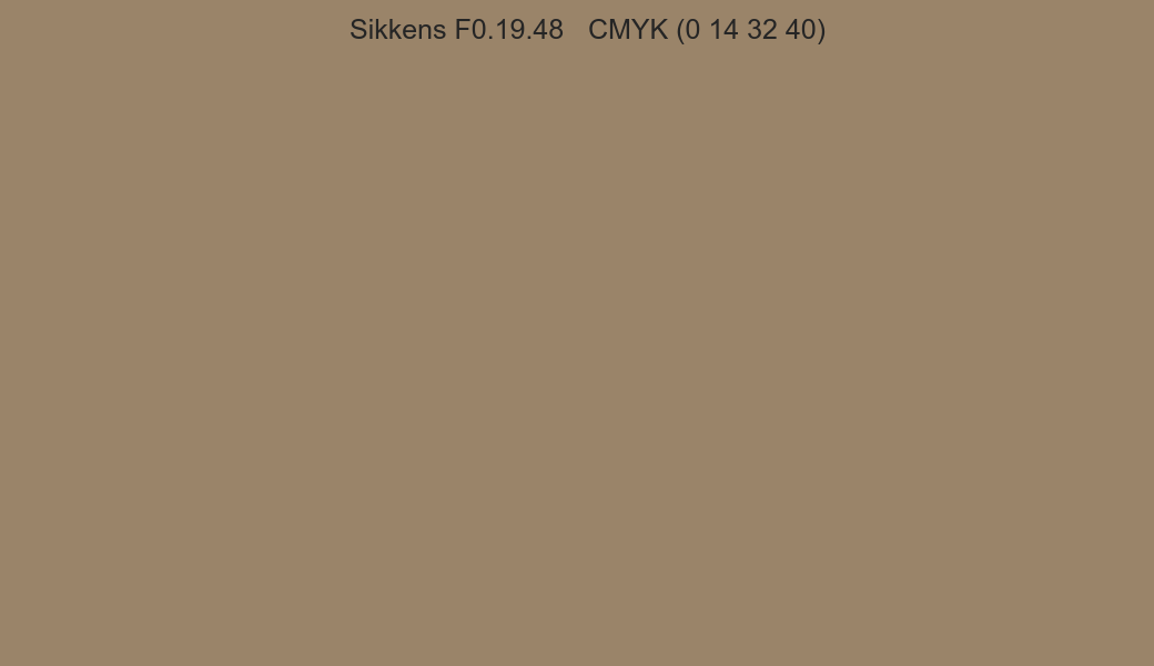 Color Sikkens F0.19.48 to CMYK (0 14 32 40) converter Color Sikkens F0.19.48 to CMYK (0 14 32 40) converter
