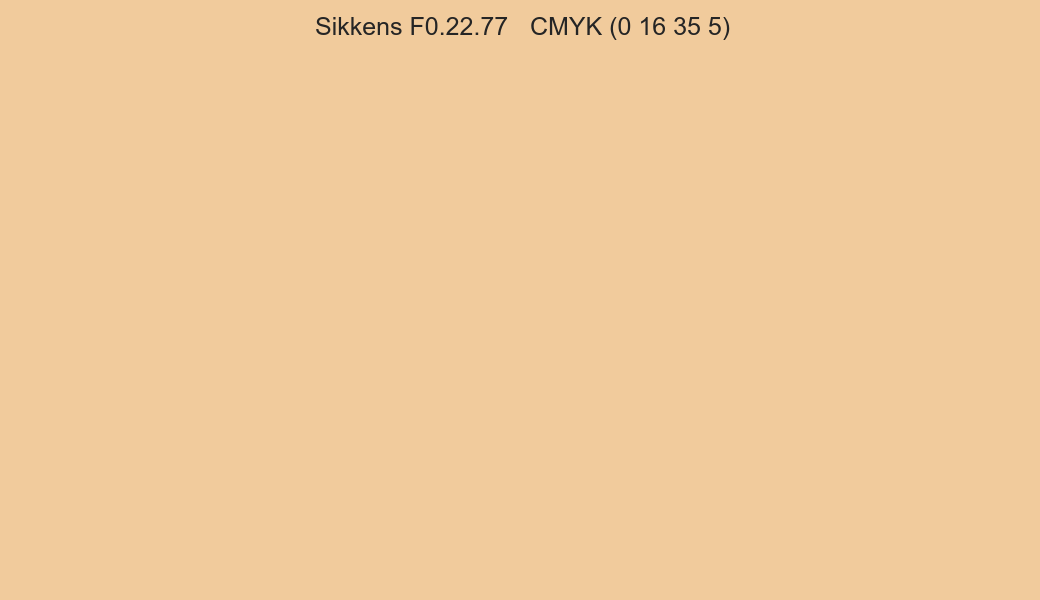 Color Sikkens F0.22.77 to CMYK (0 16 35 5) converter Color Sikkens F0.22.77 to CMYK (0 16 35 5) converter