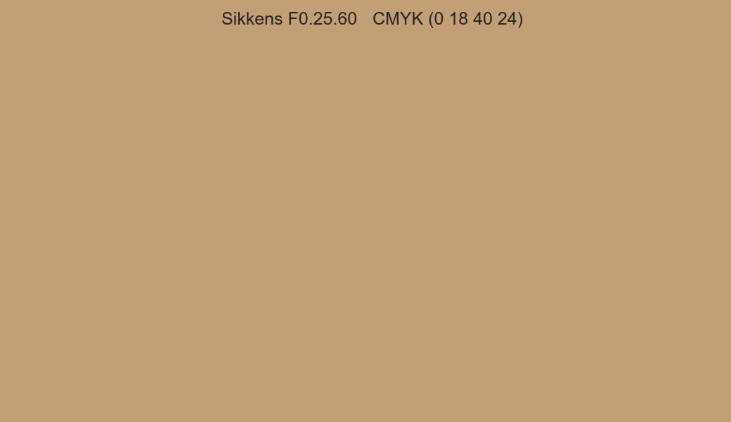 Color Sikkens F0.25.60 to CMYK (0 18 40 24) converter Color Sikkens F0.25.60 to CMYK (0 18 40 24) converter