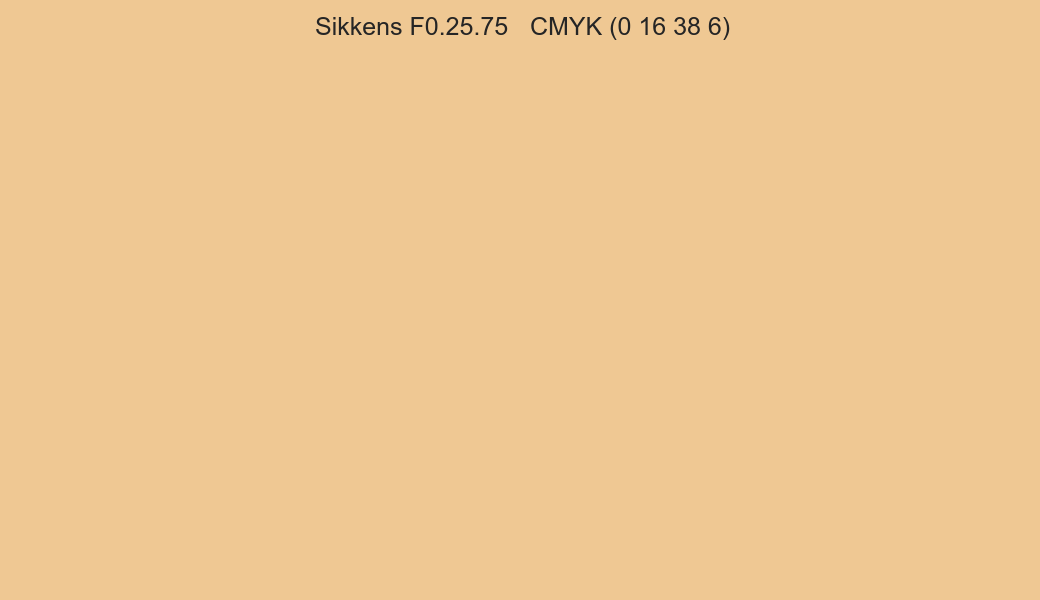 Color Sikkens F0.25.75 to CMYK (0 16 38 6) converter Color Sikkens F0.25.75 to CMYK (0 16 38 6) converter