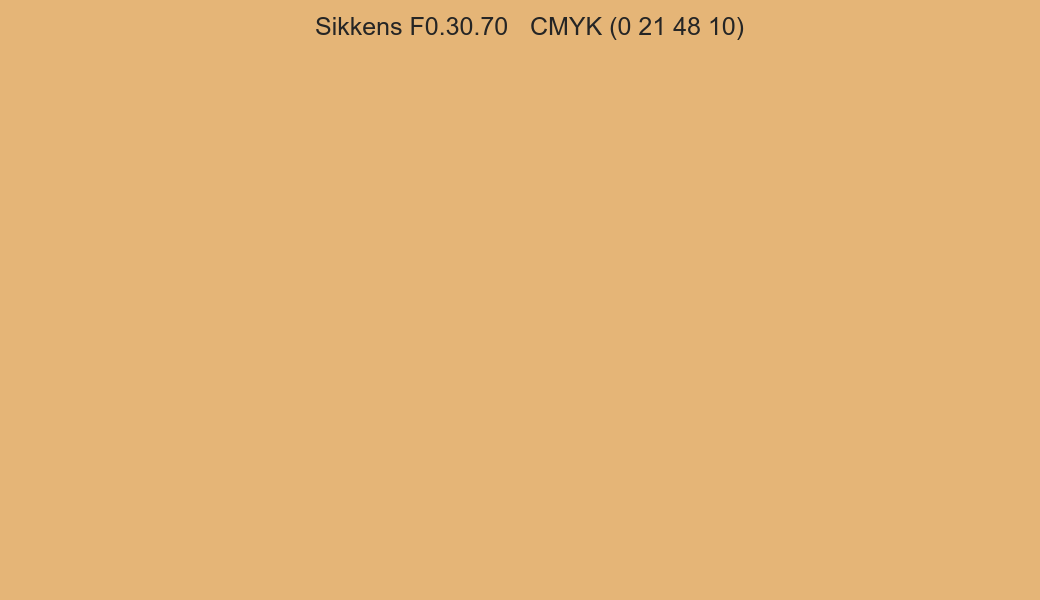 Color Sikkens F0.30.70 to CMYK (0 21 48 10) converter Color Sikkens F0.30.70 to CMYK (0 21 48 10) converter