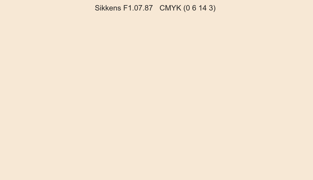 Color Sikkens F1.07.87 to CMYK (0 6 14 3) converter Color Sikkens F1.07.87 to CMYK (0 6 14 3) converter