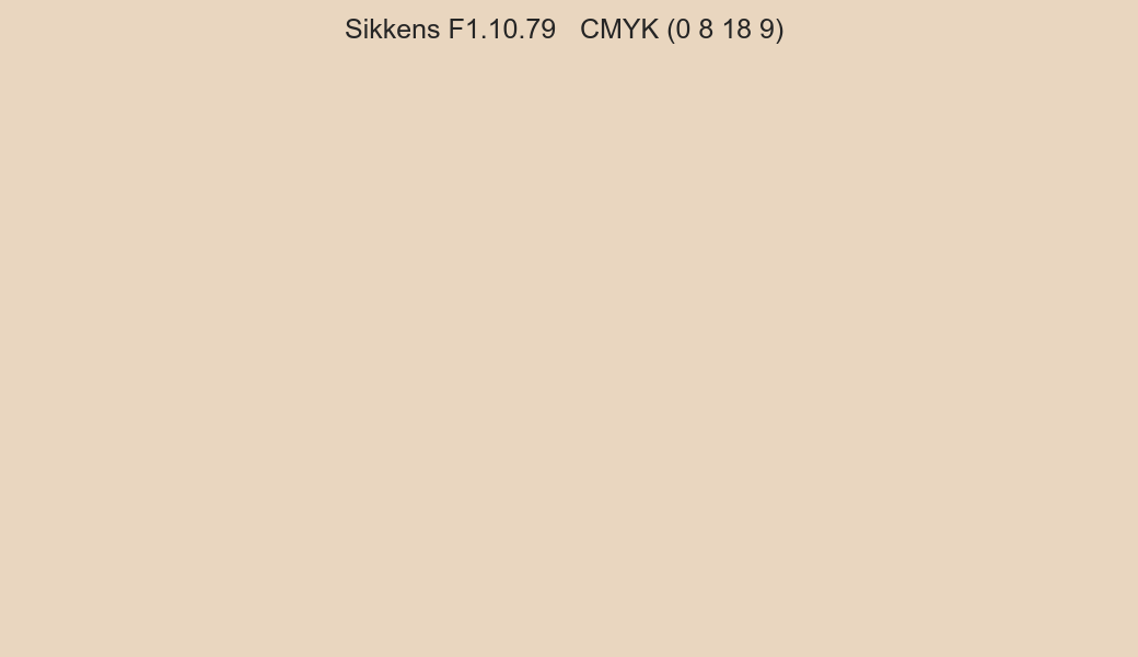 Color Sikkens F1.10.79 to CMYK (0 8 18 9) converter Color Sikkens F1.10.79 to CMYK (0 8 18 9) converter