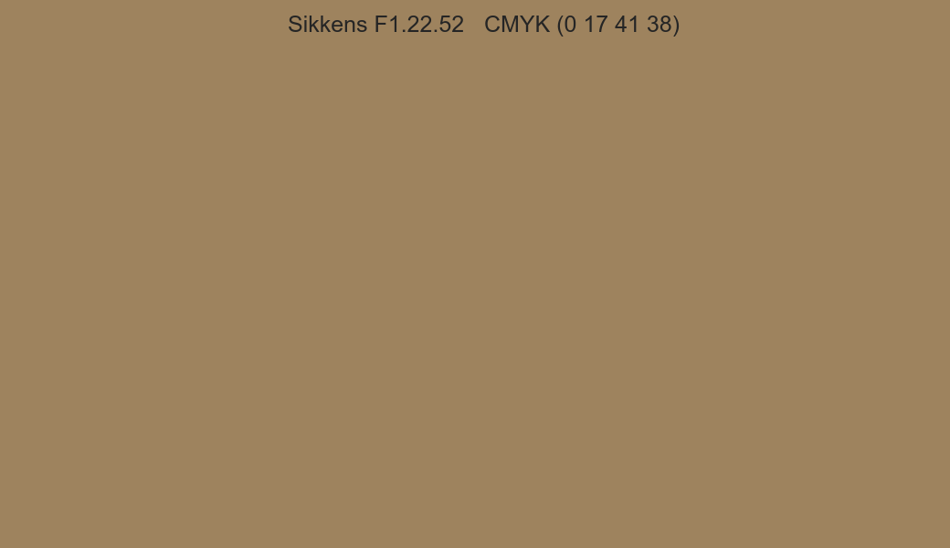 Color Sikkens F1.22.52 to CMYK (0 17 41 38) converter Color Sikkens F1.22.52 to CMYK (0 17 41 38) converter