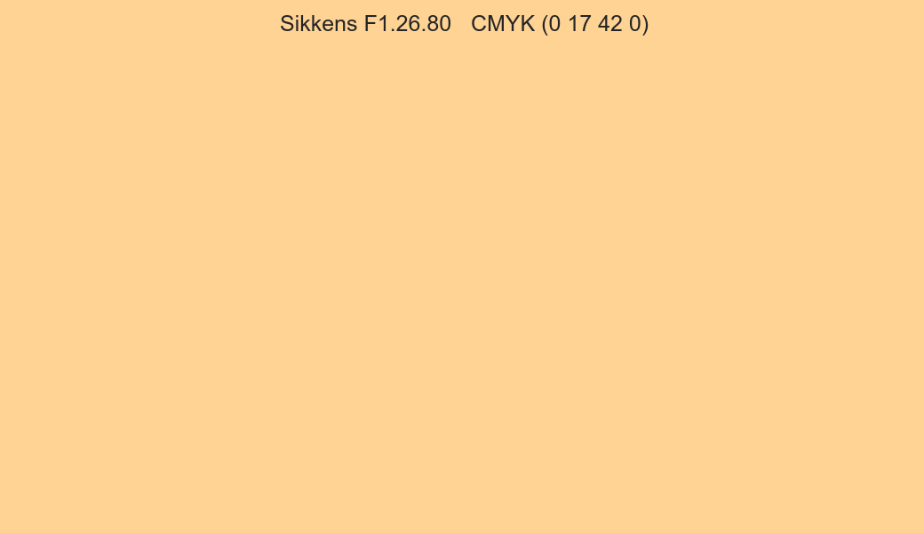 Color Sikkens F1.26.80 to CMYK (0 17 42 0) converter Color Sikkens F1.26.80 to CMYK (0 17 42 0) converter